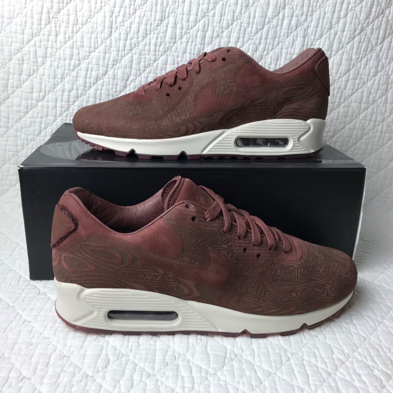 Nike Air Max 90 QS Laser Scarpe Uomo TG 7.5 Dark Pony Light Bone DH4689 200
