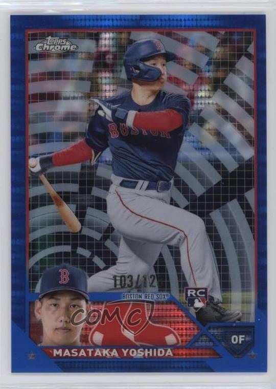 2023 Topps Chrome Blue Sonar Refractor /125 Masataka Yoshida #167 Rookie RC v9t