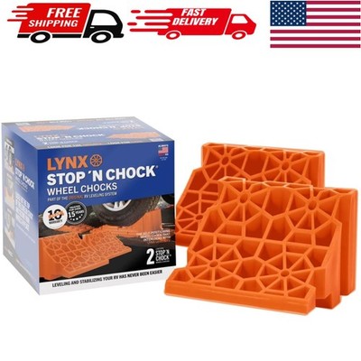 Interlocking Lynx Stop N Chocks 2 Pack - Effortless RV Leveling Solution