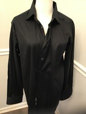 Eton Cambridge Contemporary Black Dress Shirt Men 100 Cotton Twill- 16 .5/42-