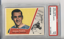 1963 TOPPS HOCKEY #45 JACQUES PLANTE PSA 7