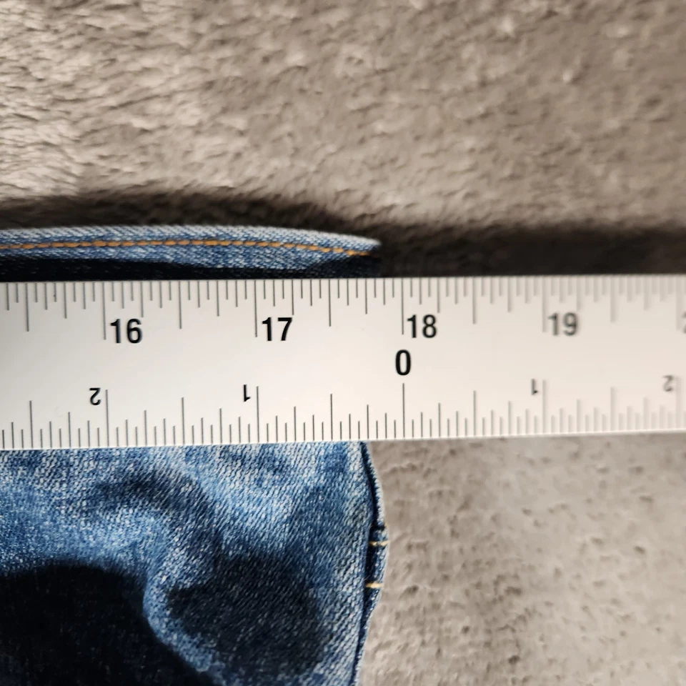 Steve & Barry's Flared Jeans Women’s Size 16 35X28 Denim Short Blue Unhemmed - Image 2 of 4