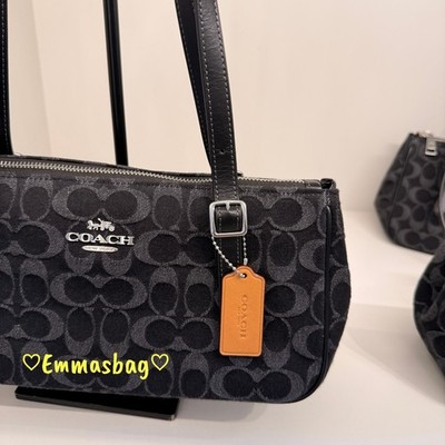 Coach Asher Shoulder Bag In Signature Denim CDB92 denim/Silver