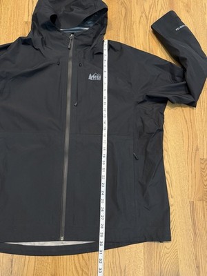 REI Co-op Teris GTX Rain Jacket Men's XXL 2XL Black Gore-Tex