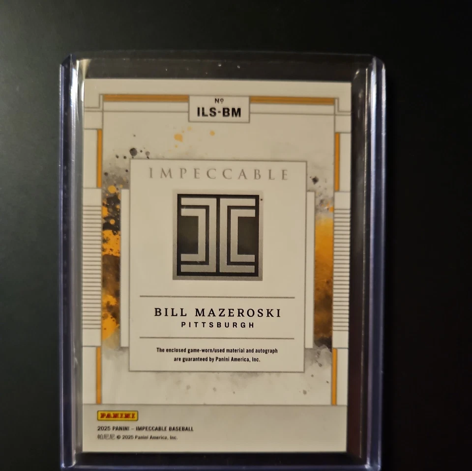 Billete impecable Panini Mazeroski 2025 firmas de madera Gu/GW bate automático # 14/25 Foto 2 de 2