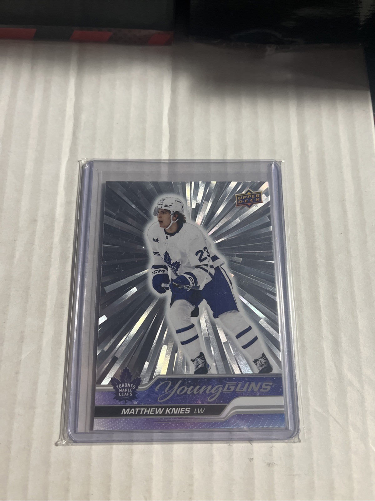 2023-24 Upper Deck Series 1 - Young Guns Matthew Knies #222 Outburst Silver (RC)