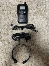Icom WITHCALL Transceiver Walkie Talkie w/ Headset Charger Belt Clip Used