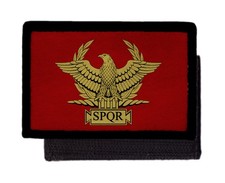Roman Republic Legion Red Eagle Flag SPQR Patch Morale Army Hook [sub]