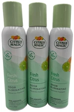 3 Citrus Magic Odor Eliminator Natural Air Freshener FRESH CITRUS Non-Aerosol