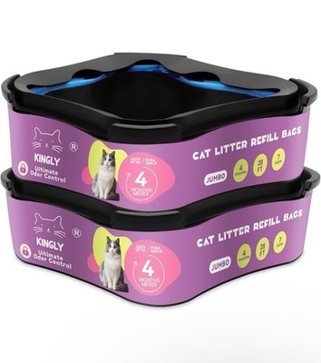 Premium Cat Litter Refill Bags |Jumbo 28FT 2-Pack | 8 month supply 