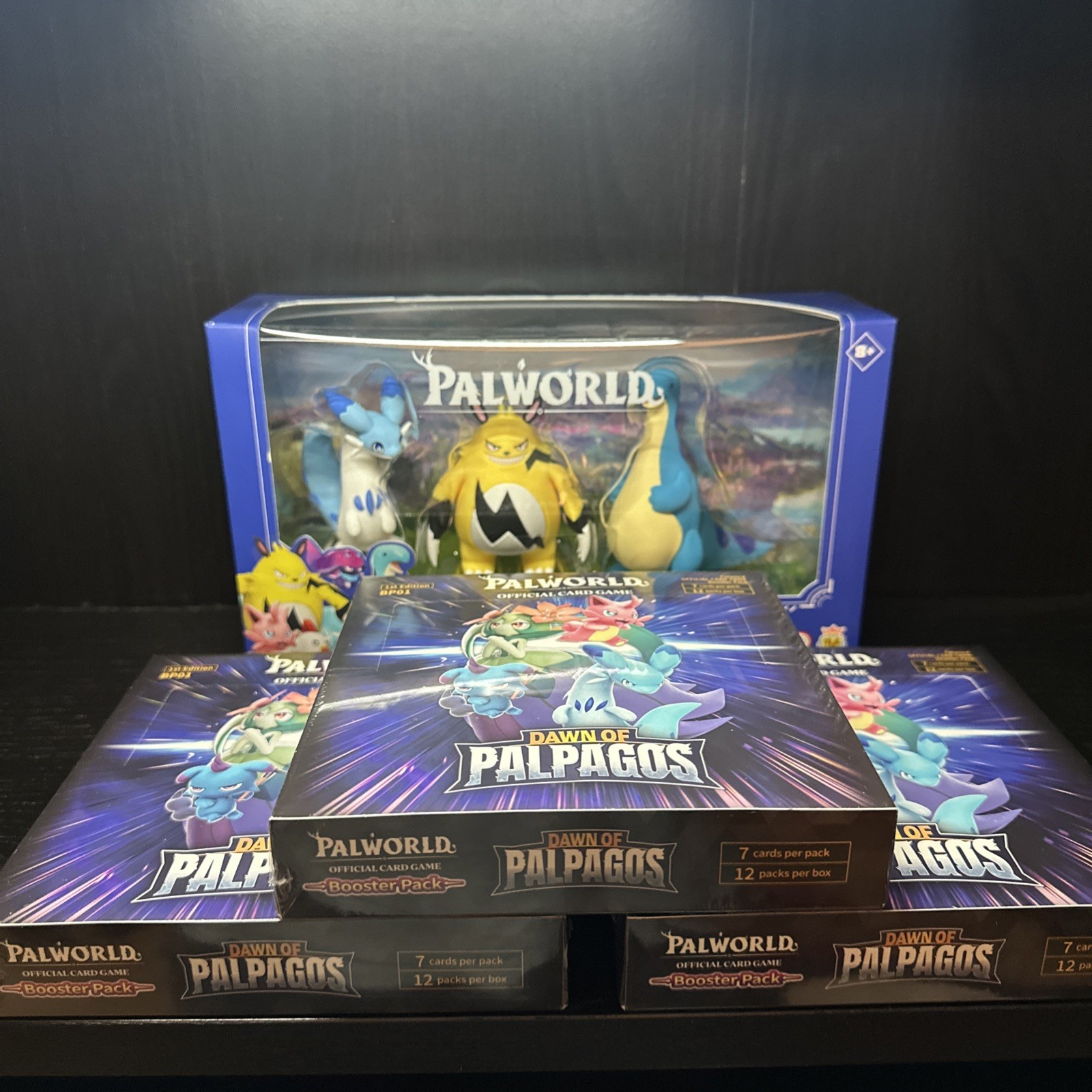 Palworld TCG: Dawn of Palpagos Booster Box 1st Edition English sealed( X 3) +