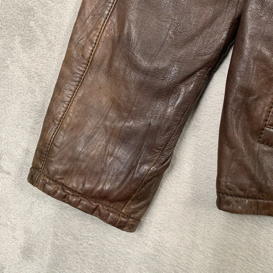 Torras Leather Jacket Mens 42 Brown Spain Spanish Patina Supple Butter Soft Cafe - Image 4 of 4