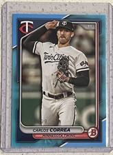 2024 Bowman Carlos Correa Light Blue Border /499 #23 Minnesota Twins