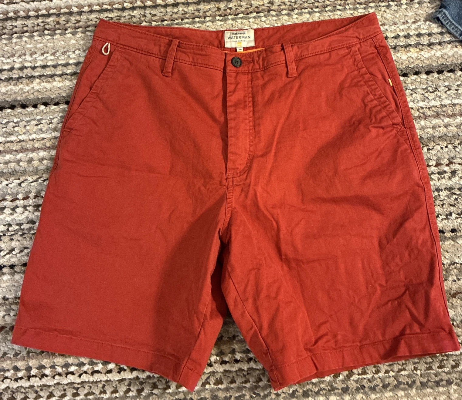 Quicksilver~Waterman Collection~Men’s Burnt Orange~Chino Shorts~Sz 36~Nov 2015