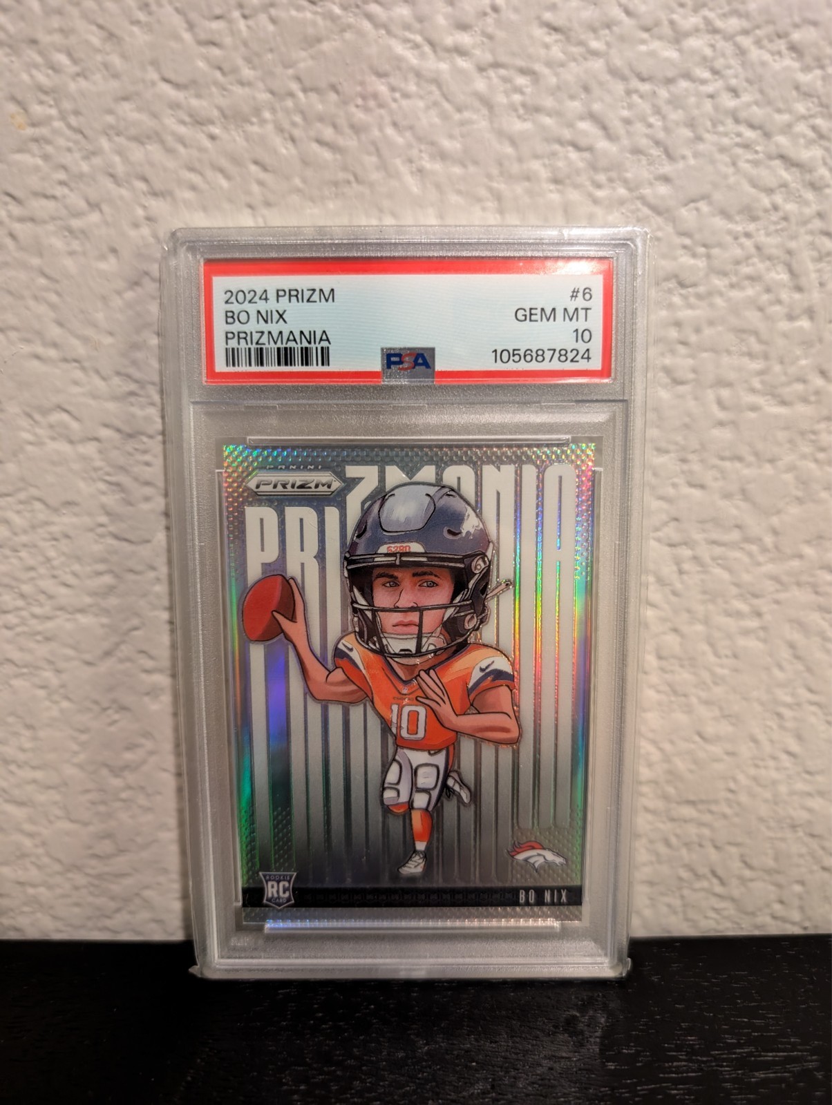 2024 Prizm Bo Nix Prizmania RC PSA 10 case hit ssp Denver Broncos