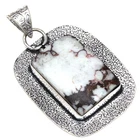 Pendant Designer Jasper Gemstone Mother'Day Gift Silver Jewelry 2"