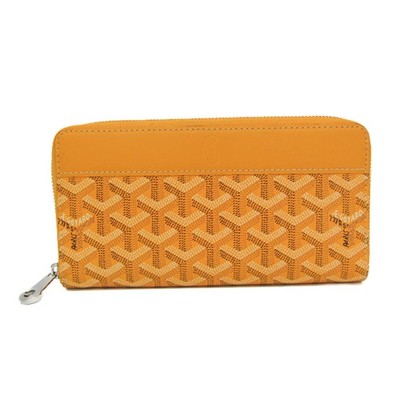 Goyard Matignon Women,Men Leather,Coated Canvas Long Wallet (bi-fo