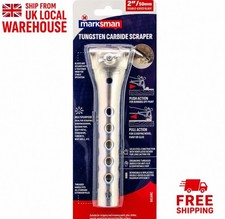 Marksman Tungsten Carbide Scraper 2 50mm Double Edged Blade Paint Remover