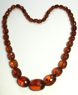 Lange Bernsteinkette Oliven bis 3cm Königsberger Schliff 74 gr. AMBER ANTIK !!!