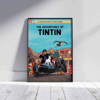 The Adventures of Tintin Poster Kids Wall Art Hergé Print | eBay