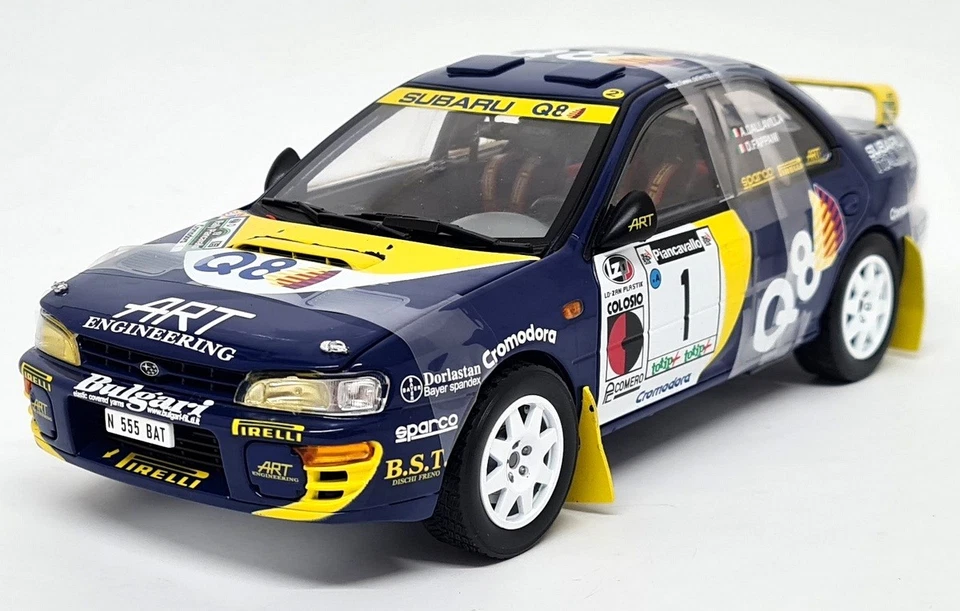 Sunstar 1/18 Subaru Impreza 555 Winner Rally Piancavallo 1998 Model Car - Image 4 of 4