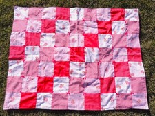 Vintage Strawberry Shortcake Handmade Baby/Childs Blanket Patchwork Coverlet