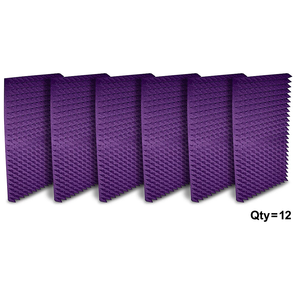 Auralex Studiofoam Pyramids 24x48x2 Acoustic Panels 12-Pack Purple 113090₽