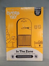 Large Every Yay In the Zone Wooden Stairway Pet Gate - NIB Brand New