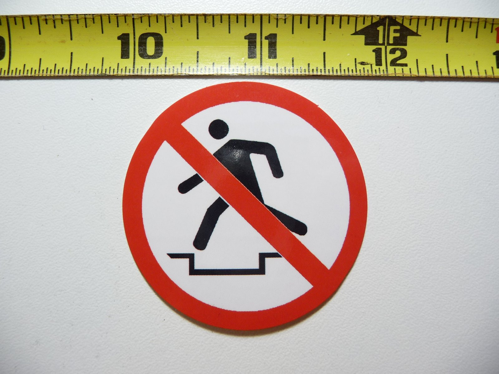 Prohibited Straddle Decal Sticker for Jobs and Occupations