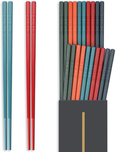 10 Pairs Fiberglass Chopsticks Reusable Chopsticks Dishwasher Safe 9 1/2 Inches - Picture 10 of 12