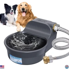 Patented 70OZ Automatic Dog Water Bowl Dispenser with 5ft Hose & Fill Valve