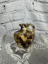 CC Cole Vintage Pottery Drip Glaze Flower Frog Bud Vase Pitcher