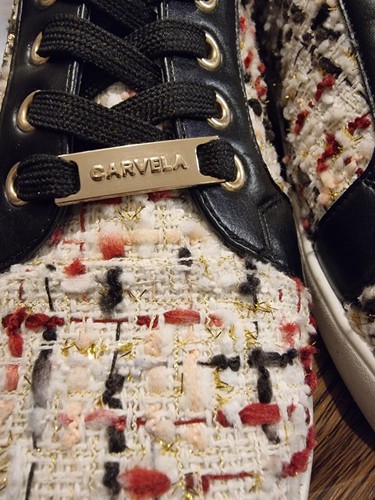 Carvela Joyful Tweed Eu 38 UK 5 Low Rise Trainer Sneaker Rare Summer Holidays - Picture 5 of 11
