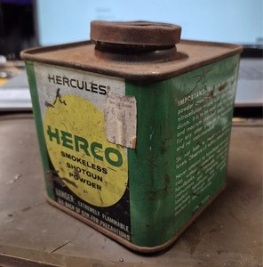 HERCULES HERCO SMOKLESS SHOTGUN POWDER TIN SEALED FULL