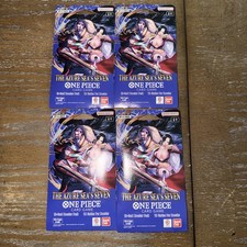 One Piece TCG: The Azure Sea's Seven Sleeved Booster OP-14 English. Lot Of 4