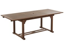 Gartentisch Akazienholz dunkelbraun 160/220 x 90 cm ausziehbar rustikal Amantea