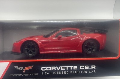 NIB BRAHA CHEVROLET CORVETTE C6-R LICENSED FRICTION CAR SERIES  SCALE 1:24 RED 