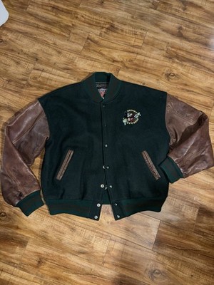 Vintage Walt Disney Studio Edition Leather Varsity Jacket 90s Mickey Mouse M