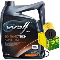 MotoröL Set Wolf oil 5W40 5 Liter + ÖLfilter FüR Alfa Romeo Chevrolet Aveo Fiat