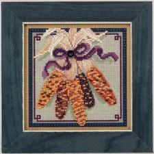 DIY Mill Hill Harvest Corn Thanksgiving Beaded Counted Cross Stitch Kit