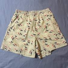Columbia PFG Shorts Men's Size M American Flag Sharks Swim Trunks 6"L Patriotic