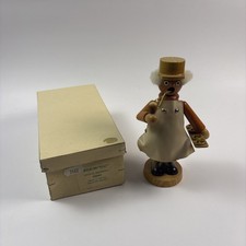 Erzgebirge German Handmade Wooden Chef Pretzel’s Incense Smoker Figure With Box