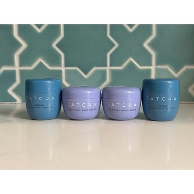 Tatcha Dewy Cream 10ml x 2 Indigo Overnight Barrier Repair 10ml x 2 - NEW