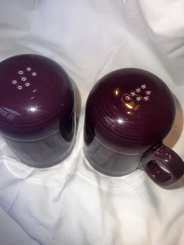 Fiesta Ware Retired Heather Salt & Pepper Shakers Stove Top Fiestaware