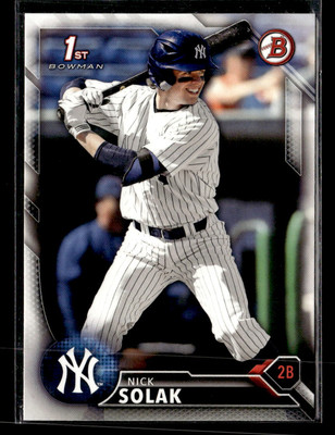 2016 Bowman Draft #BD-18 Nick Solak