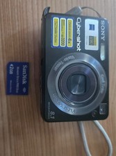 Sony Cyber-shot DSC-W130 8.1MP Digital Camera - Black Tested w/ Battery, Charg