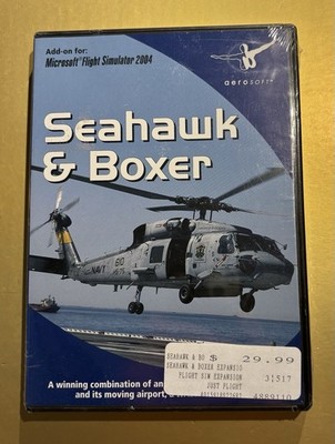 NEW SEALED Seahawk & Boxer Expansion Microsoft Flight Simulator 2004 FS9 PC