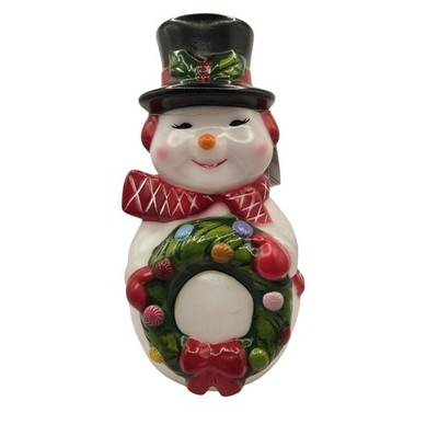 Mr Christmas Tabletop 12'' Snowman Vintage Style Blowmold Holiday Home Decor