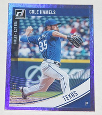 2018 Donruss Baseball Career Stat Line #77 - Cole Hamels 238/337  Rangers