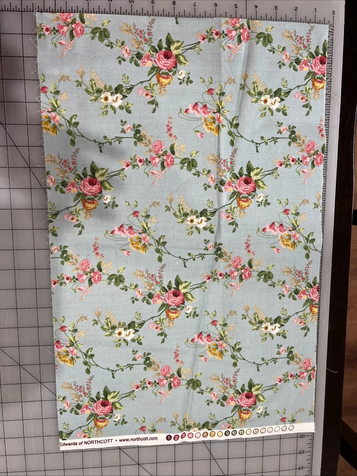 Lot Of 3 Northcott Fabric By Deborah Edward’s,  Charlotte Floral 100% Cotton - Image 4 of 4